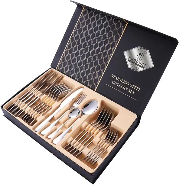 Mix Box Stainless Steel Cutlery Set 24 Pcs Stainless Steel Cutlery Set