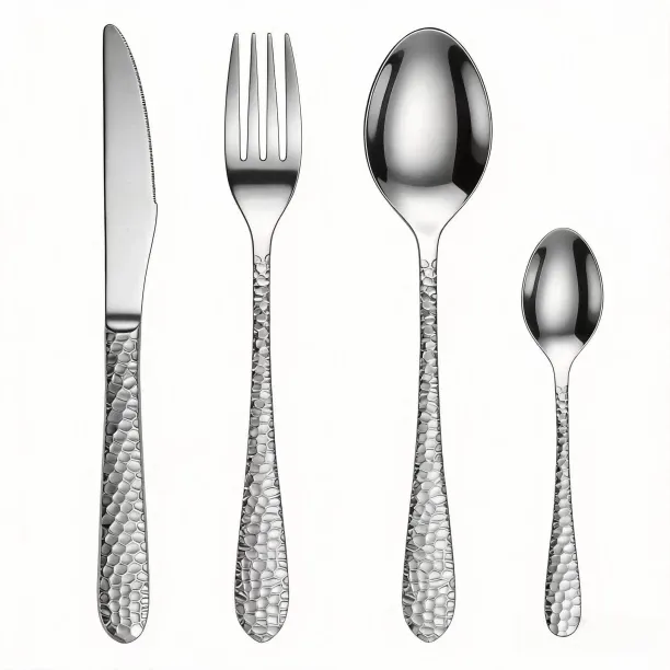 Huanix 4-piece set,Silver Stainless Steel Cutlery Set Kitchen Dining Gift Stainless Steel Cutlery S…