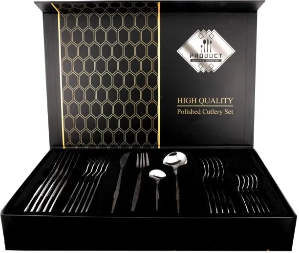 24 Pieces Stainless Steel Silverware Dining Cutlery Set Cutlery set Stainless Steel Cutlery Set