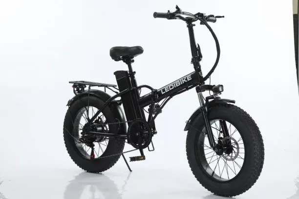 LEDIBIKE 48V 250W 13ah Foldable Fat Tyre Electric Bike – 20” Off-Road E-Bike with Rear Rack & Remov…