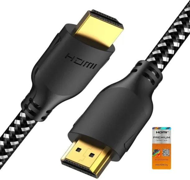 Liangheng 1 m 4K HDMI Cable 10 ft | High Speed HDMI Cables, Braided Nylon & Gold Connectors,