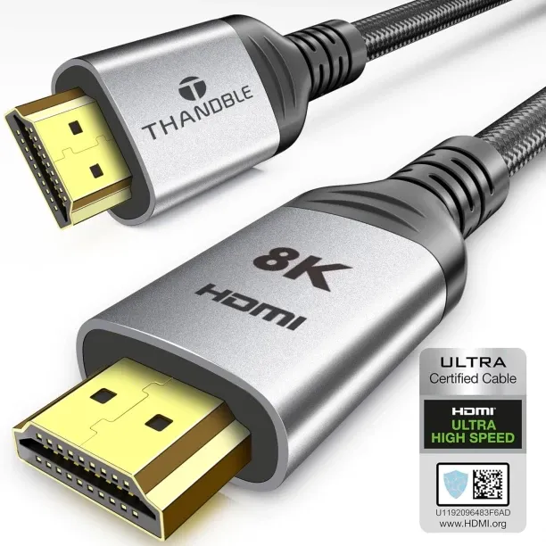 Chengxixi 1 m 10K 8K HDMI 2.1 Cable 6.6 FT, 48Gbps Certified Ultra High Speed HDMI® Cables Cord, 8K…