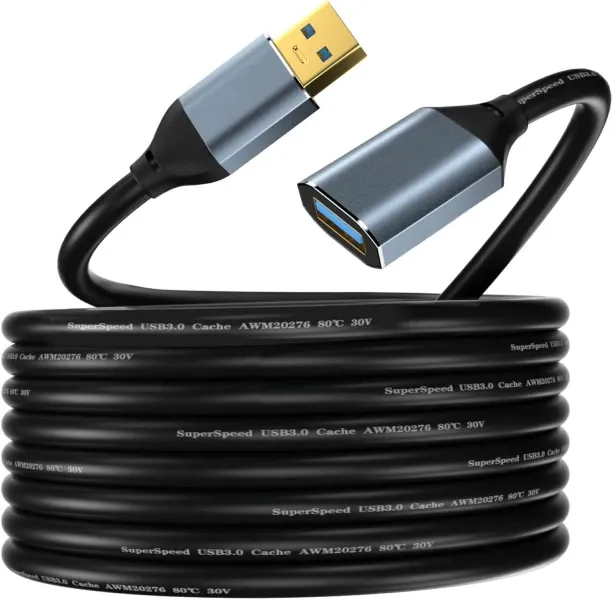 LAHDEK 3 Pin Male To USB Type C 1.5 m USB 3.0 Extension Cable 16.4FT Type A Male to Female 5Gbps Da…