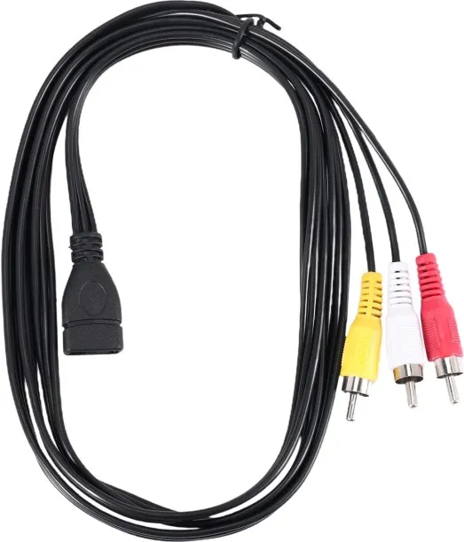 Gocutte Audio Adapter 1.5 m 1.5M Usb A Female To 3 Rca Phono Av Cable Lead Pc Tv Aux Audio Video Ad…