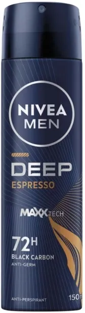 Nivea Deep Black Carbon Espresso Deodorant Spray  -  For Men