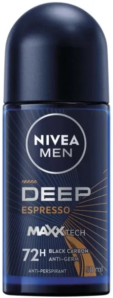 Nivea Deep Black Carbon Espresso Deodorant Roll-on  -  For Men