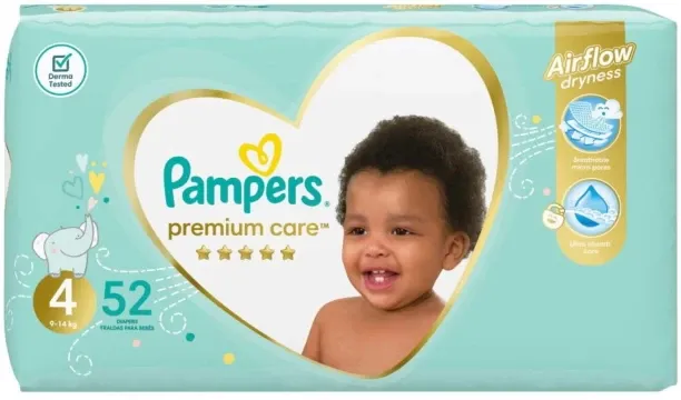 Pampers Premium Care Air Flow Dryness Tape Diapers - L