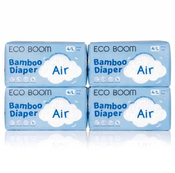 Eco Boom Air Bamboo Baby Nappies Tape Diapers - 4