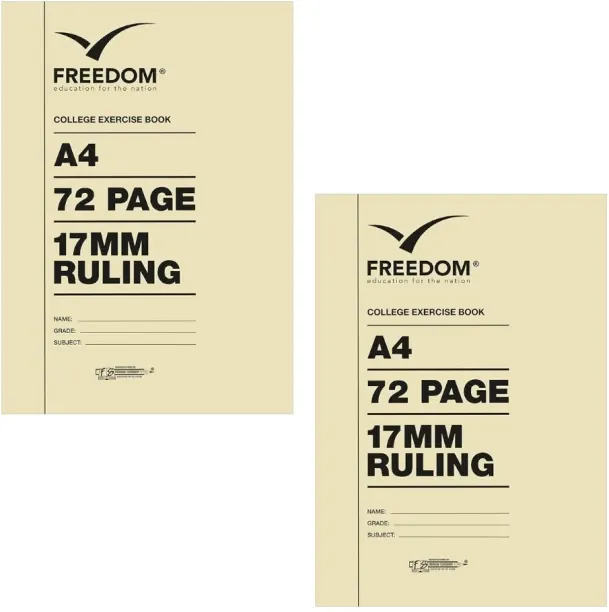 Freedom 72 Pages College Books A4 Notebook 17mm