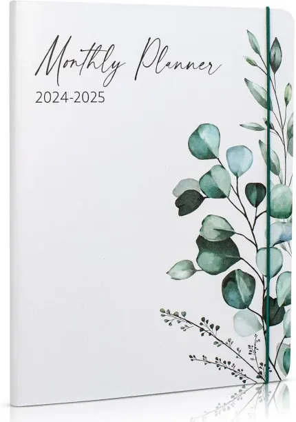 Hi Pansy Simplified 2024-2025 Monthly Planner and Calendar Book - Beautiful Modern Greenery To Do L…