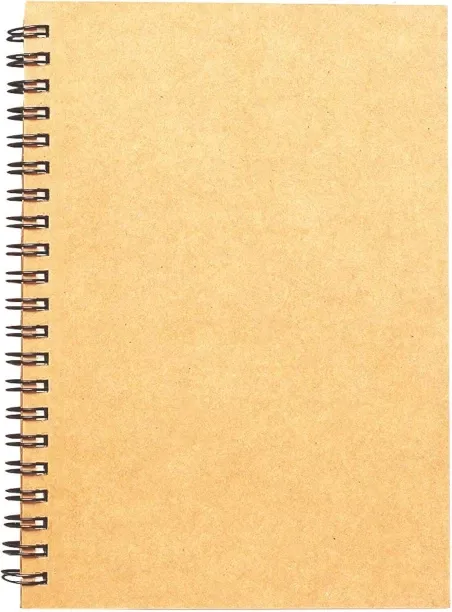 Hi Pansy Spiral Sketch Book Large Notebook(Built-in Drawing Board) Kraft Cover Blank Sketch Pad Wir…