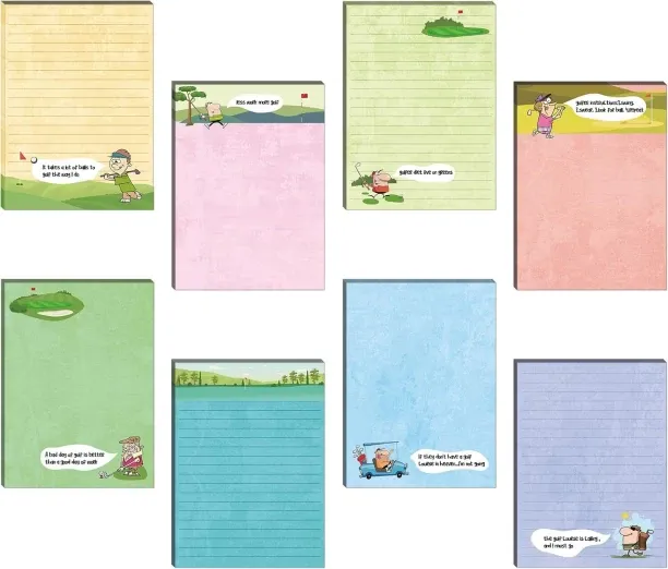 Hi Pansy Eaasty 8 Pack Funny Notepads Funny Golf Notepads Golf Notebook Funny Golf Gifts Funny Golf…