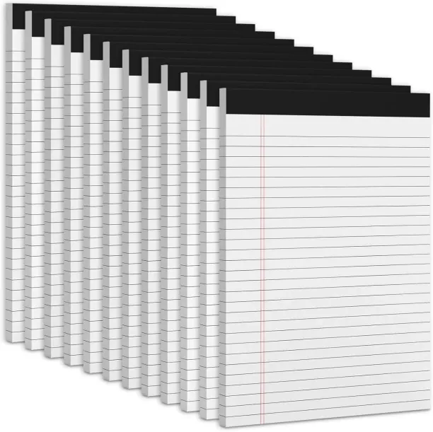 Hi Pansy White Legal Note Pads 8.5 x 11'', 12 Pack Legal Paper Note Pads 8.5x11, Micro Perforated W…