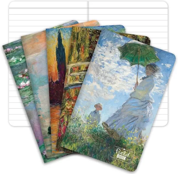 Hi Pansy Field Notebook - 3.5"x5.5" - Patterns - Lined Memo Book - Pack of 5 Regular Notebook Single