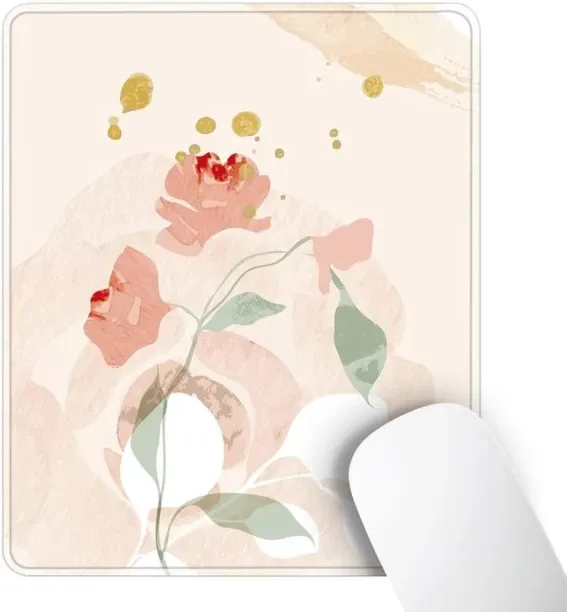 Hi Pansy Abstract FlowerMouse Pad Square Cute Mouse Pads for Wireless Mouse Small Office Mouse Pads…