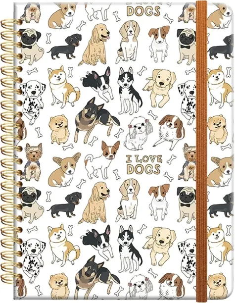 Hi Pansy Ruled Spiral Writing Notebook,A5 Hardcover Lined College Journal for Women Lady Girl,Cute …