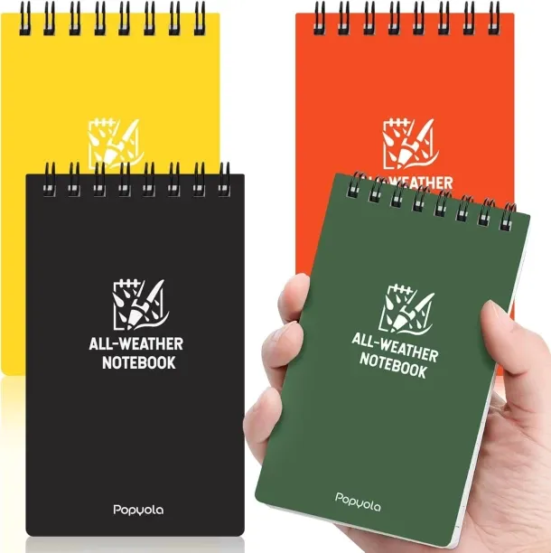 Hi Pansy Waterproof Pocket Notebook, All Weather 3x5 Pocket Notepads with Lined Pages, Small Top Sp…