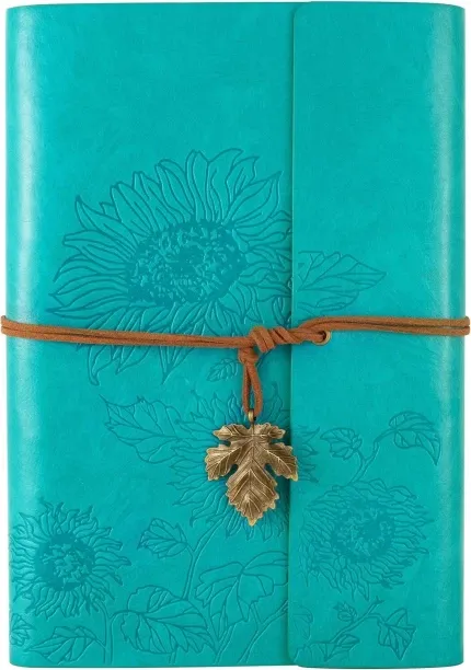 Hi Pansy Leather Journal Notebook, Refillable Journals for Writing, Vintage Travel Daily Notepad Jo…