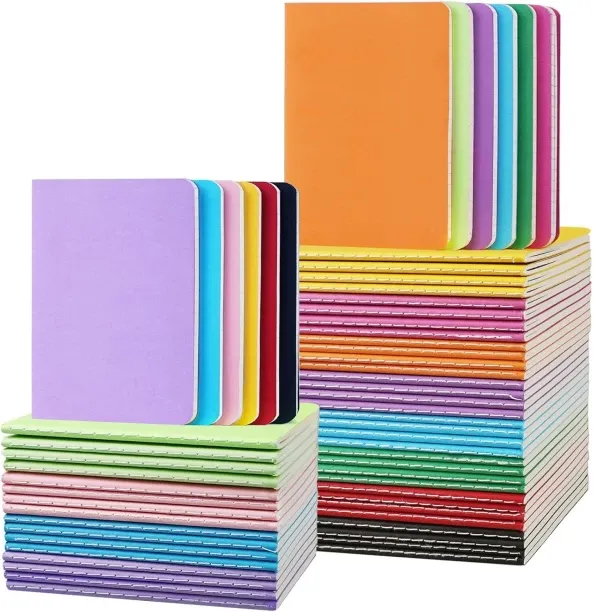 Hi Pansy Small Lined Notepads Bulk 60 Pack Mini Journal Pocket Notebooks Set Colorful Cover Noteboo…