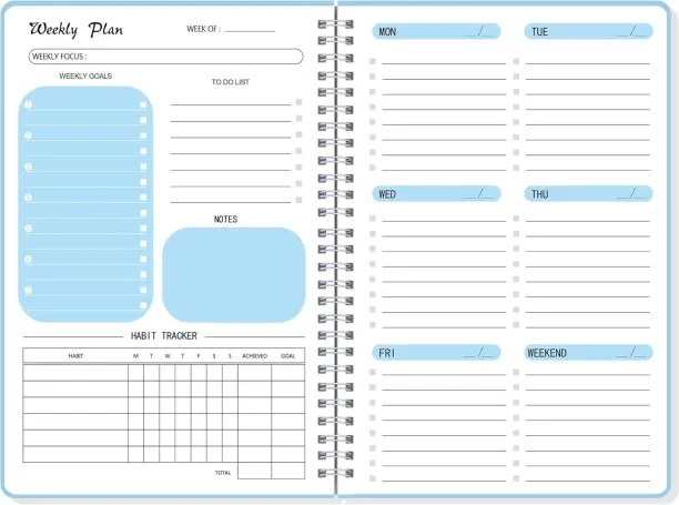 Hi Pansy Undated Weekly Planner- Weekly Goals Notebook,Goals Planner Notebook,To Do List Planner,A5…