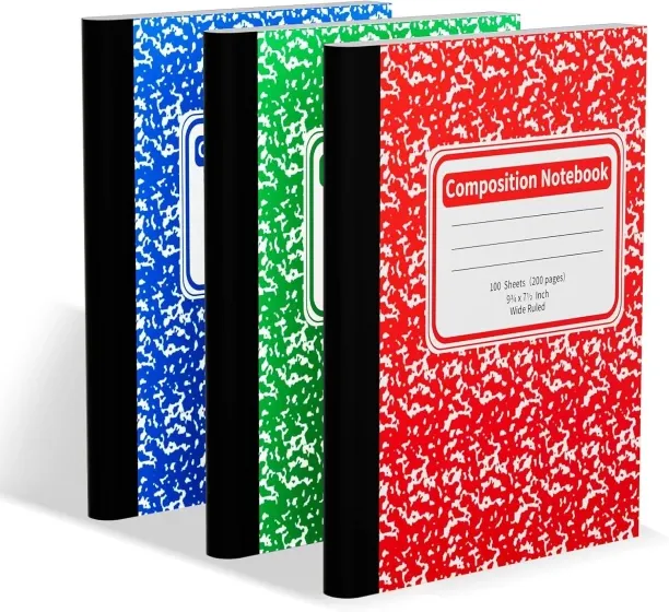 Hi Pansy Composition Notebooks 9-3/4" x 7-1/2" Composition Books 11/32 Inch Wide Ruled Composition …