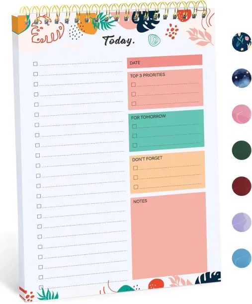 Hi Pansy To Do List Pad - To Do List Notebook for Work with 52 Sheets, Undated Daily Planner Perfec…