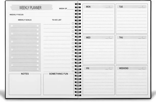 Hi Pansy Weekly Planner Undated, To Do List Planner Notebook, 7.6"X 10.2" Large Size Planners with …