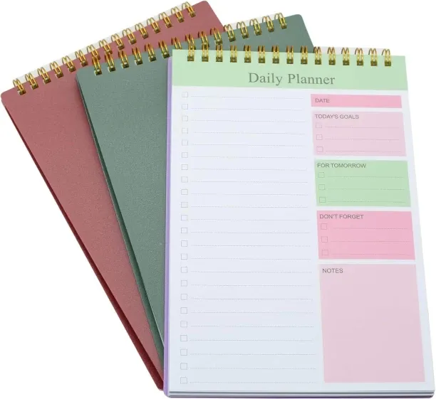 Hi Pansy 3 Pcs A5 Undated to Do List Notepad, Notebook Daily Planner 80 Sheets 5.8 Inch x 8.2 Inch …