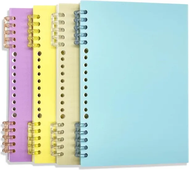 Hi Pansy A5 Spiral Notebooks, 4 Pack A5 Binder Notepads 80Sheet / 160 Pages Lined Daily Planners Bi…