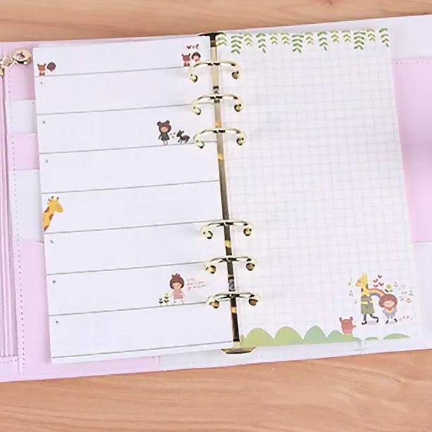 Hi Pansy Refill Lined Paper, Refillable Binder Planner Journals Notebooks Refill Paper, 6-Holes Ins…