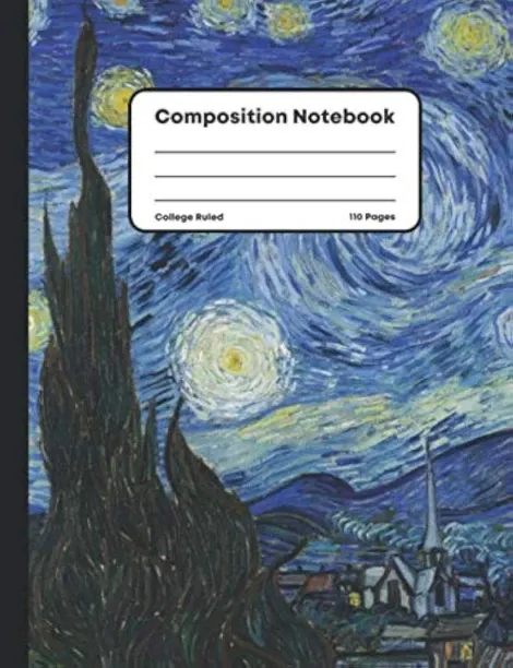 Hi Pansy Composition Notebook: Vincent Van Gogh's Starry Night Painting Blank College Ruled Notes J…