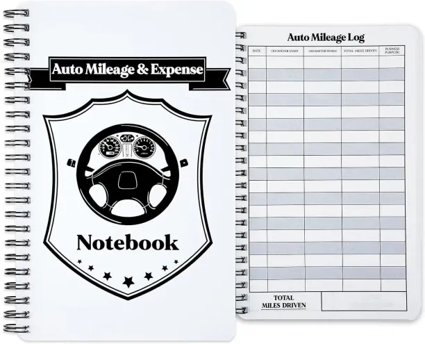 Hi Pansy 2 Pcs Auto Mileage Log Book for Car Vehicle Mileage Log Tracker Business Notebook Expense …