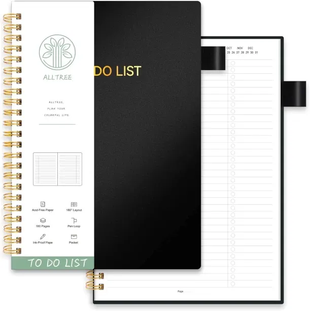 Hi Pansy To Do List Notebook, Daily To Do List Planner, ALLTREE To Do List Notepad Spiral Planner, …