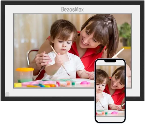 BezosMax WiFi 32 GB Internal Memory 10.1 Inch Smart WiFi Digital Photo Frame - 1280x800 IPS Touchsc…