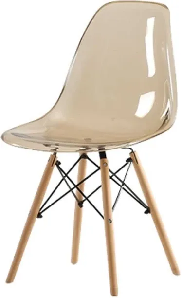 SMTE Transparent Acrylic Modern Dining Chairs Plastic Cafeteria Chair