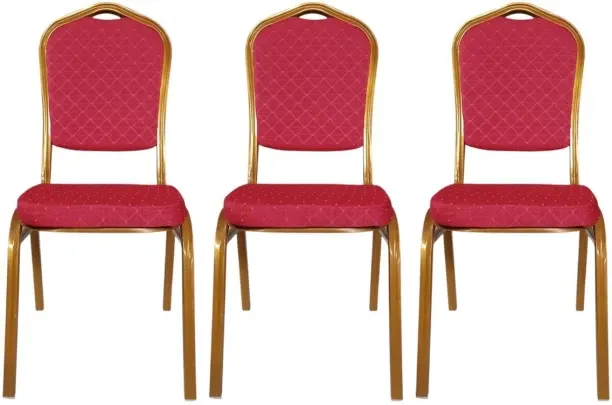 SMTE Premium Conference Chair - Red Solid Wood Cafeteria Chair