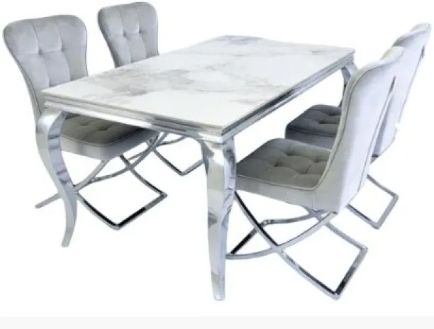 Premium Metal 4 Seater Dining Set