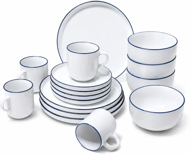 16 PCS Dinner set Pack of 16 Ceramic, Stoneware Dinner set Dinner Set