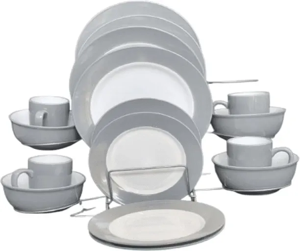 16 Piece Round Dinner Set Pack of 16 Ceramic NA Dinner Set