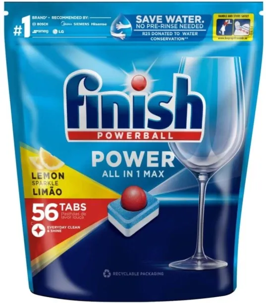 Finish Power All in One Max - Lemon Sparkle Dishwashing Detergent