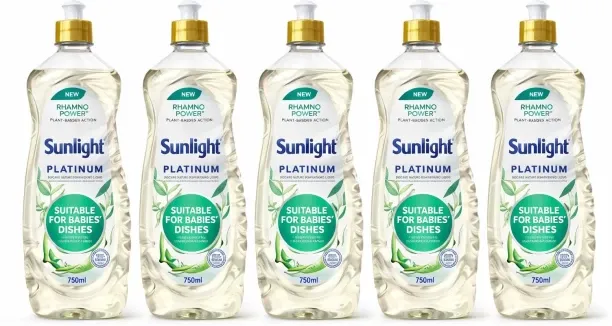 SUNLIGHT PLATINUM 750ml X 5 Dishwashing Detergent