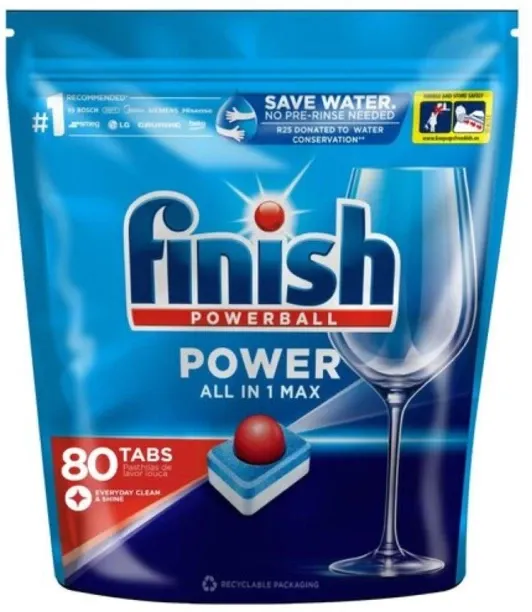 Finish All-In-1 Max Lemon Sparkle Dishwasher Tablets Dishwashing Detergent