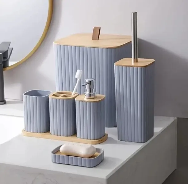 Bathroom Series 6pcs Plastic Dispenser Case Holder