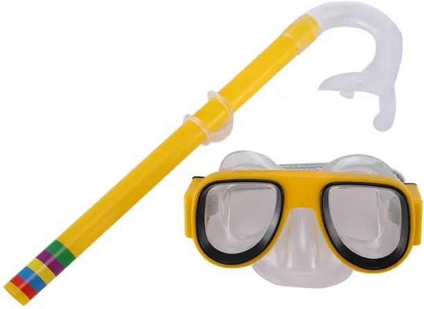 Huanix Kids Diving Goggle Mask Breathing Tube,XL26701 Plastic Silicone Aspheric Lens Diving Mask