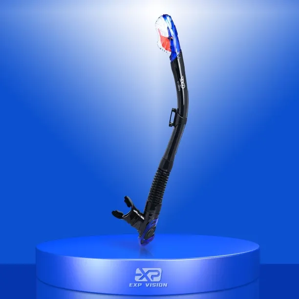 Huanix Dry Snorkel, Adult Dive Snorkel ,Blue Plastic Silicone Aspheric Lens Diving Mask