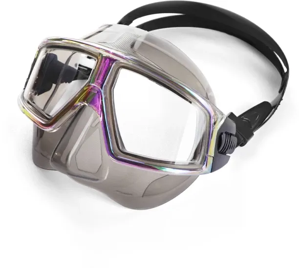Huanix Professional Scuba Diving HD Anti-Fog Mask,Mask-GRAY DA Plastic Silicone Aspheric Lens Divin…