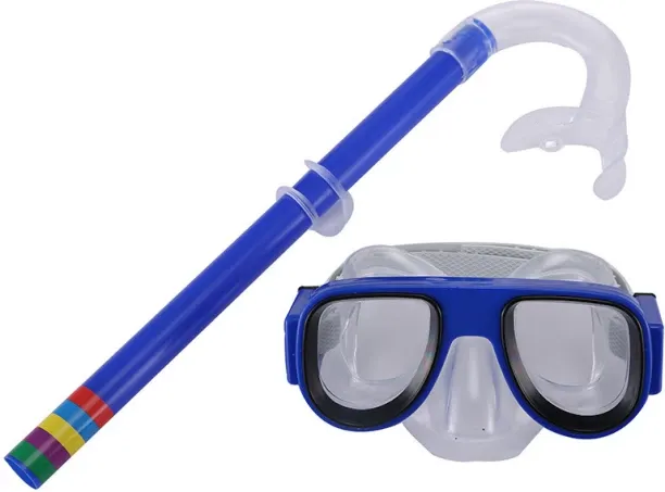 Huanix Kids Diving Goggle Mask Breathing Tube,XL26705 Plastic Silicone Aspheric Lens Diving Mask