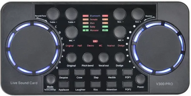 Solala 2 sound cards installed, V300 live broadcast sound card set for mobile phones and computers,…
