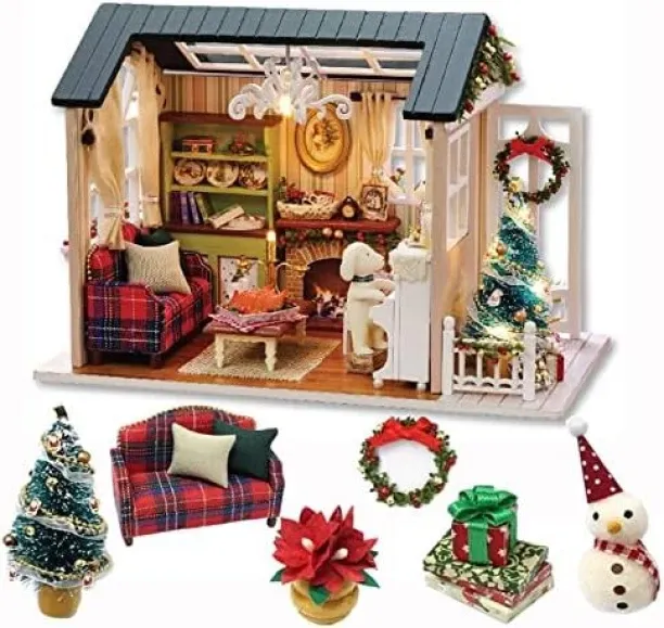 Bloo Romantic and Cute Dollhouse Miniature DIY House Kit Creative Room Perfect DIY Gift for Friends…