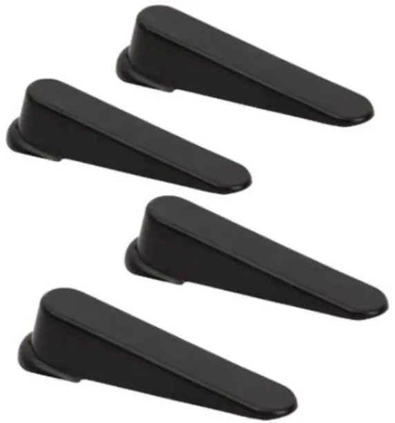 Sourcedirect 150-012222-BBK*4 Hinge Pin Door Mounted Door Stopper
